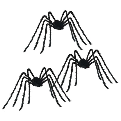 vidaXL Halloween Spider Decoration 3 pcs Black 200 cm