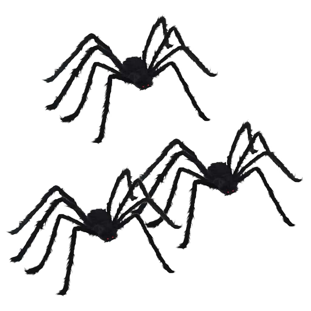 vidaXL Halloween Spider Decoration 3 pcs Black 150 cm