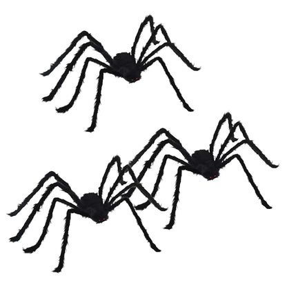 vidaXL Halloween Spider Decoration 3 pcs Black 150 cm