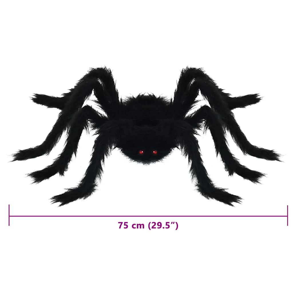 vidaXL Halloween Spider Decoration 6 pcs Black 75 cm