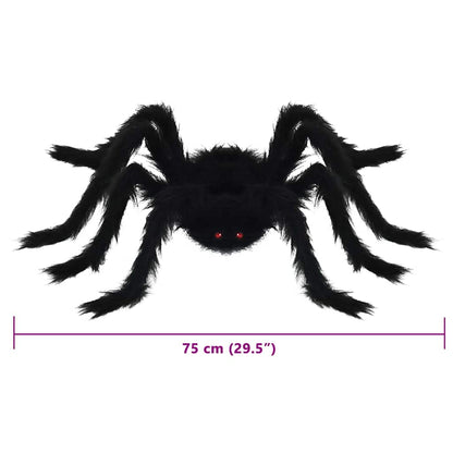 vidaXL Halloween Spider Decoration 6 pcs Black 75 cm