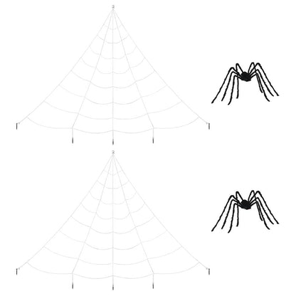 vidaXL Halloween Spider Decoration with Webs 2 pcs Black and white - 200 cm