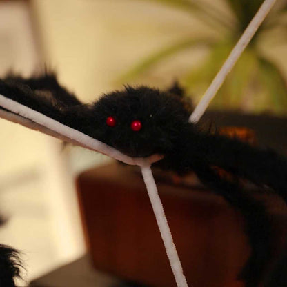vidaXL Halloween Spider Decoration with Webs 4 pcs Black and white - 150 cm