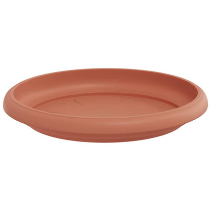 vidaXL Round Flower Tray 6 pcs Brick Red Ø 14 x 2 cm Plastic