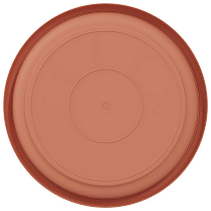 vidaXL Round Flower Tray 6 pcs Brick Red Ø 14 x 2 cm Plastic