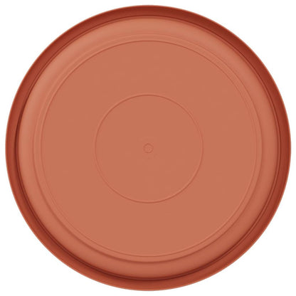 vidaXL Round Flower Tray 6 pcs Brick Red Ø 19 x 2 cm Plastic