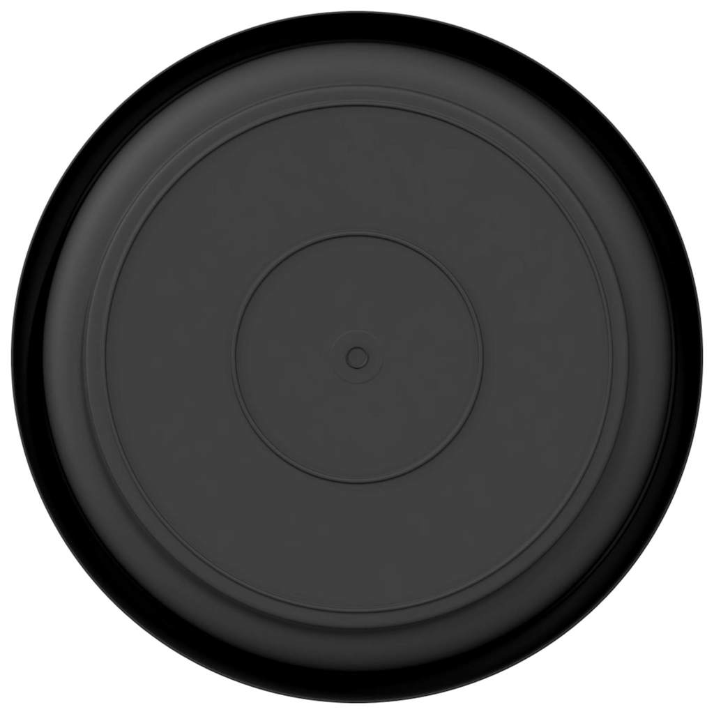 vidaXL Round Flower Tray 6 pcs Black Ø 14 x 2 cm Plastic