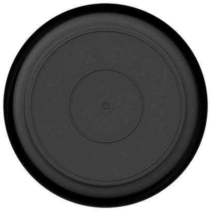 vidaXL Round Flower Tray 6 pcs Black Ø 14 x 2 cm Plastic