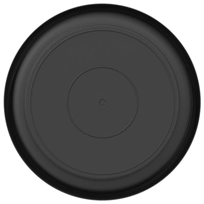 vidaXL Round Flower Tray 6 pcs Black Ø 17.5 x 2 cm Plastic