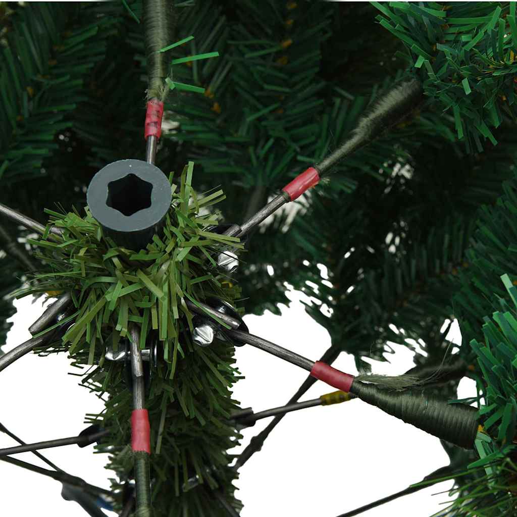 vidaXL Artificial Hinged Christmas Tree Snow Flocked Green 180 cm