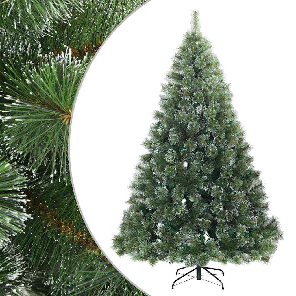 vidaXL Artificial Hinged Christmas Tree Snow Flocked Green 180 cm