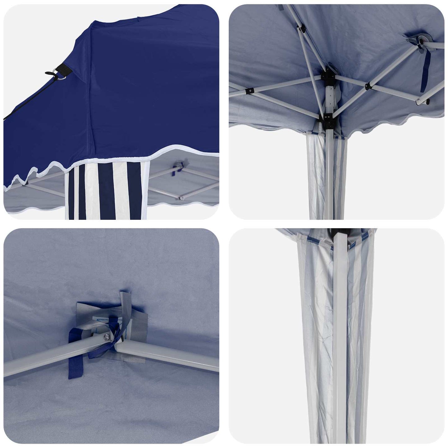 vidaXL Pop-up Party Tent 195 x 195 x 245 cm Blue Oxford Fabric
