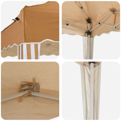 vidaXL Pop-up Party Tent 195 x 195 x 245 cm Beige Oxford Fabric