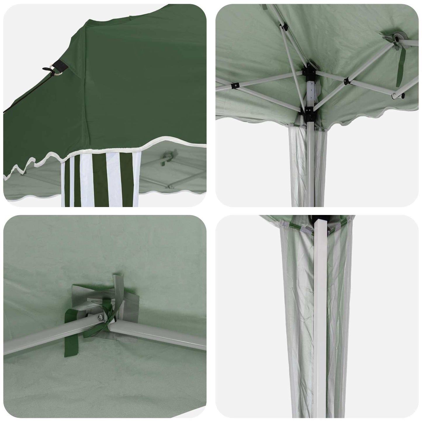 vidaXL Pop-up Party Tent 195 x 195 x 245 cm Green Oxford Fabric
