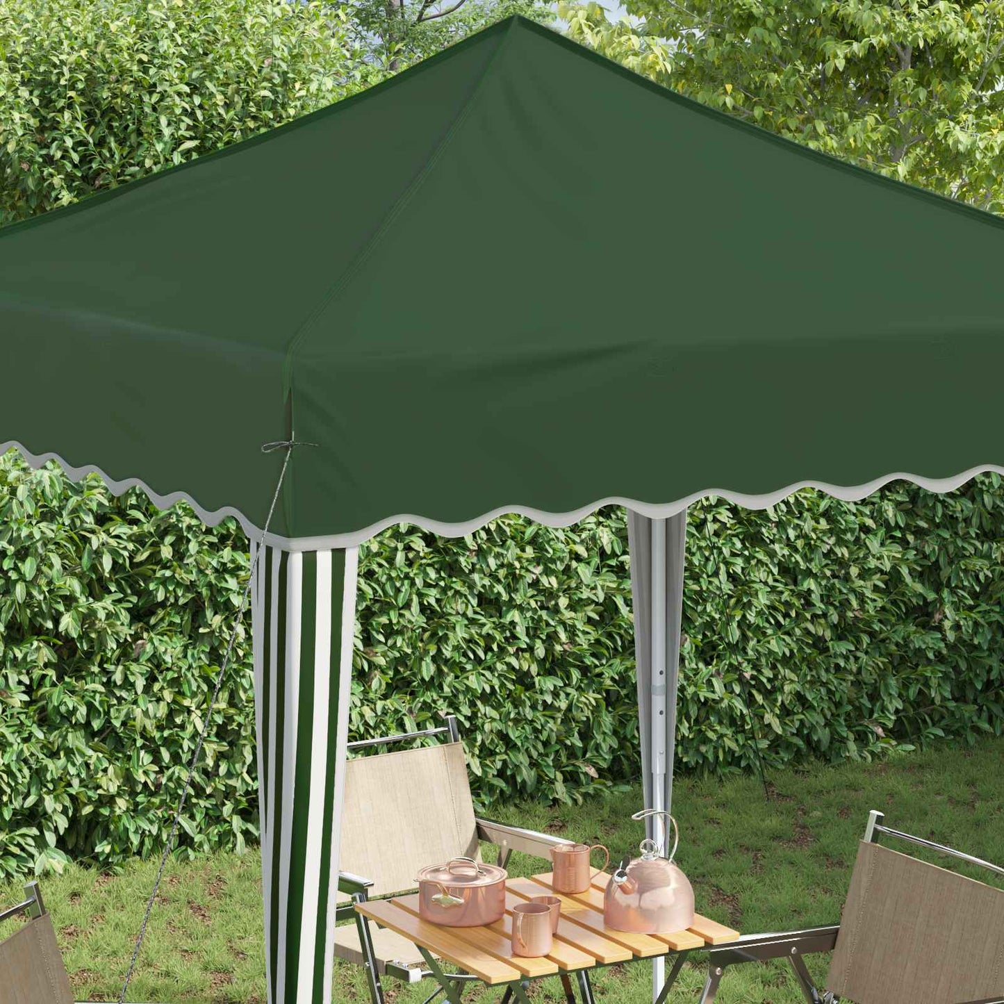 vidaXL Pop-up Party Tent 195 x 195 x 245 cm Green Oxford Fabric