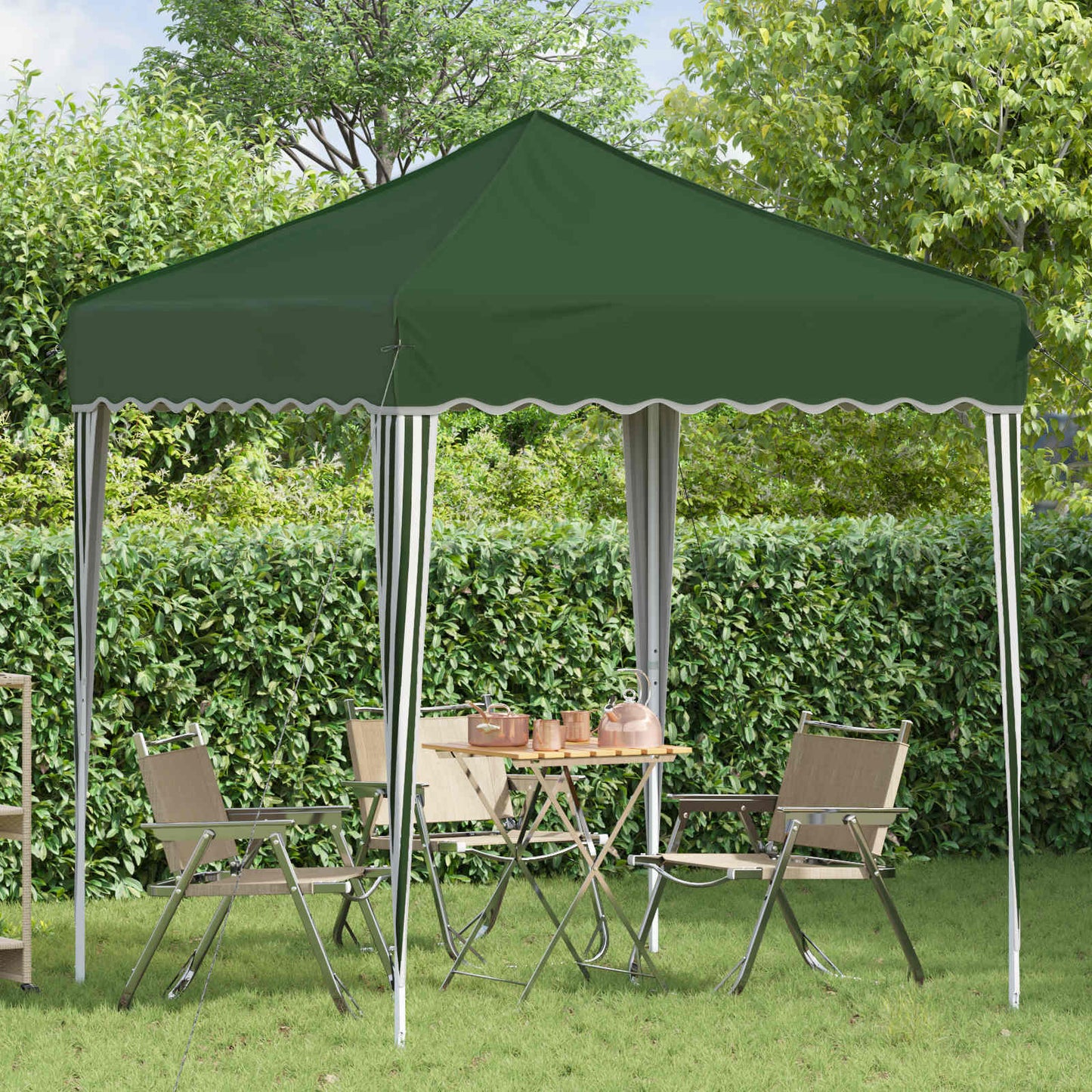 vidaXL Pop-up Party Tent 195 x 195 x 245 cm Green Oxford Fabric