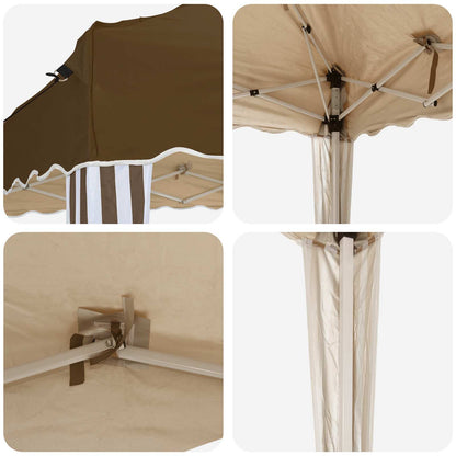 vidaXL Pop-up Party Tent 195 x 195 x 245 cm Taupe Oxford Fabric