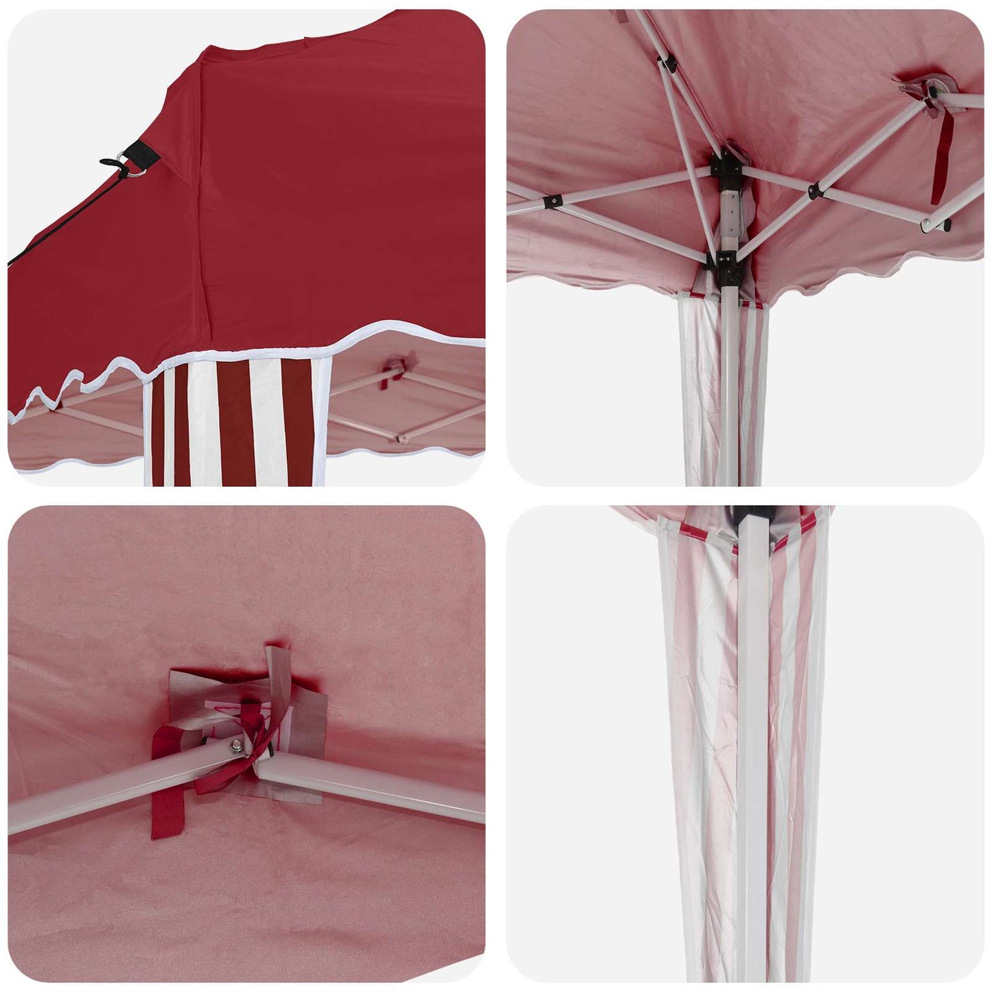 vidaXL Pop-up Party Tent 195 x 195 x 245 cm Burgundy Oxford Fabric
