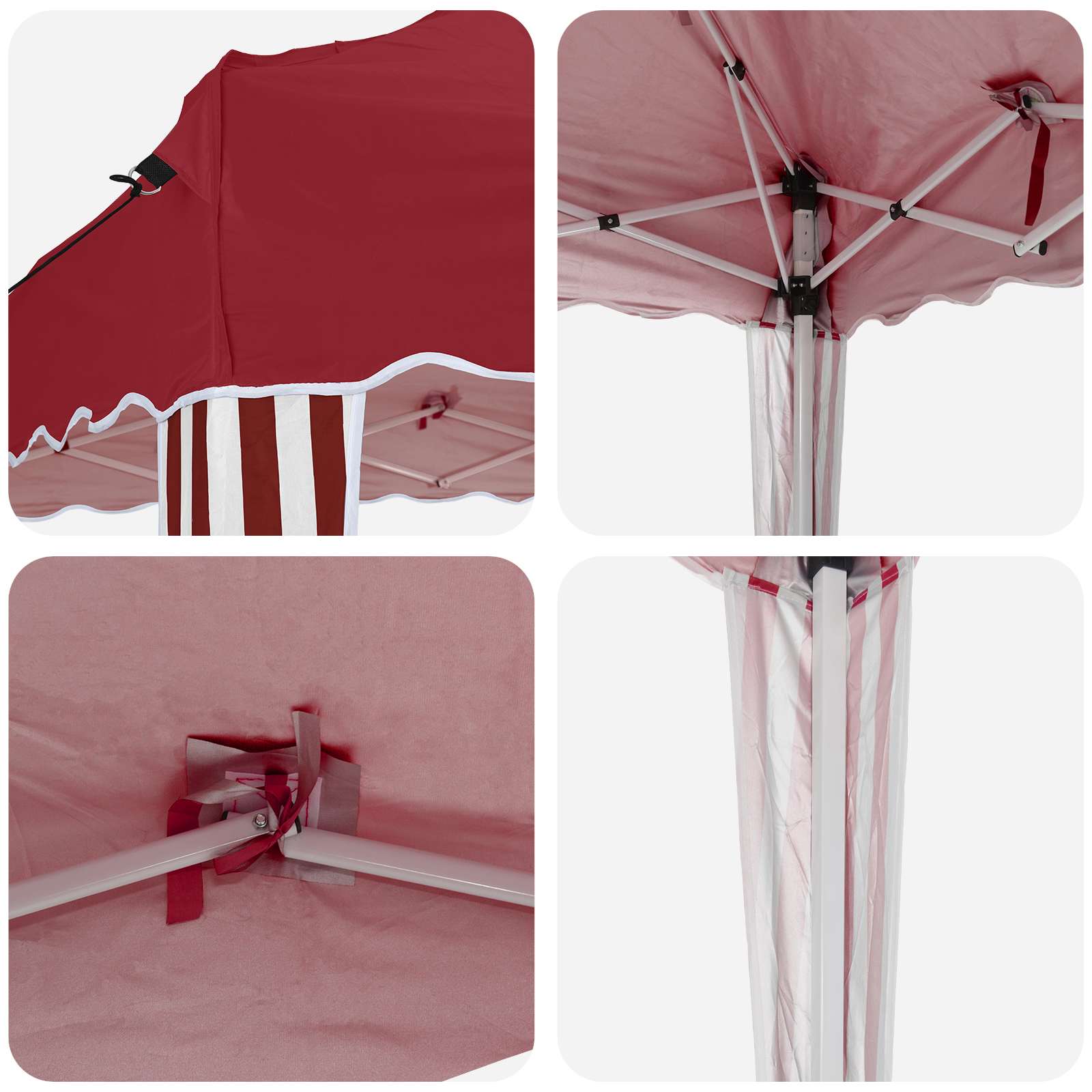 vidaXL Pop-up Party Tent 195 x 195 x 245 cm Burgundy Oxford Fabric