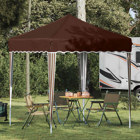 vidaXL Pop-up Party Tent 195 x 195 x 245 cm Brown Oxford Fabric