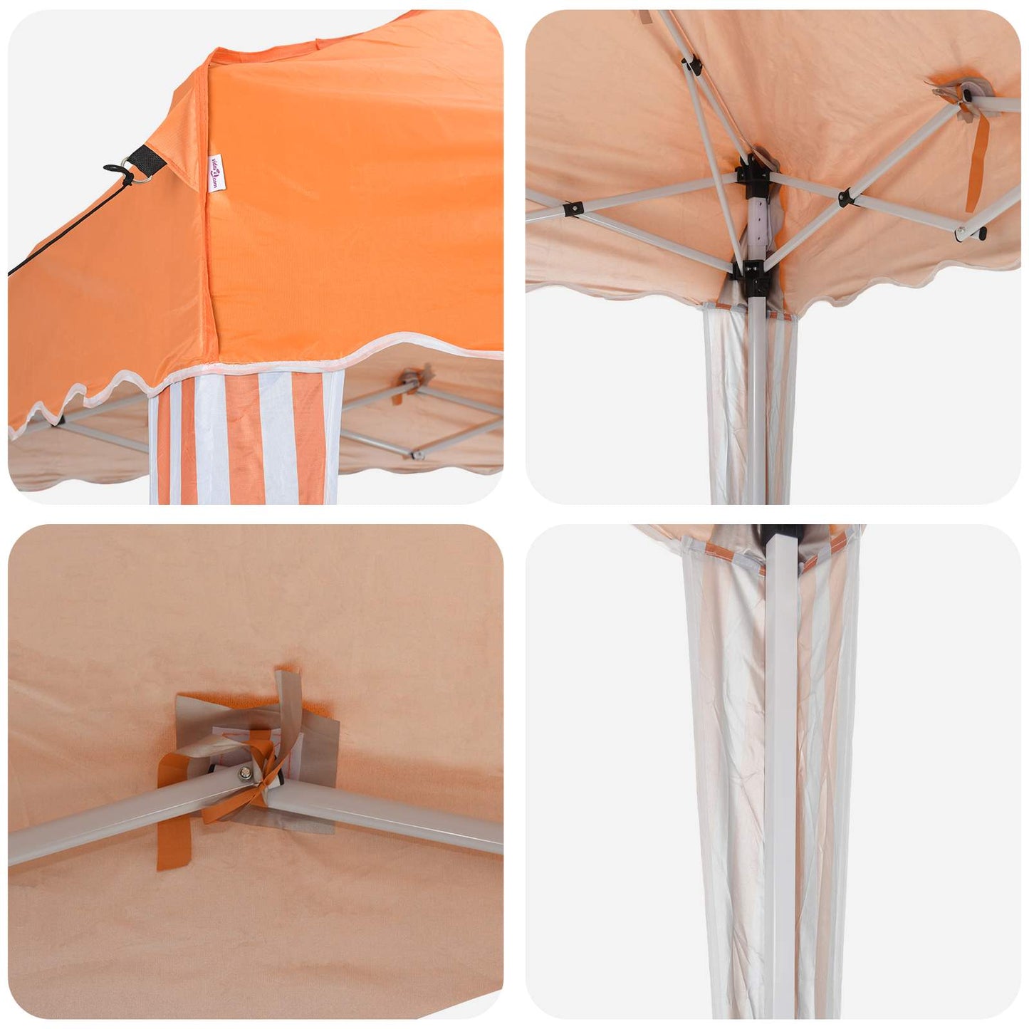 vidaXL Pop-up Party Tent 195 x 195 x 245 cm Orange Oxford Fabric