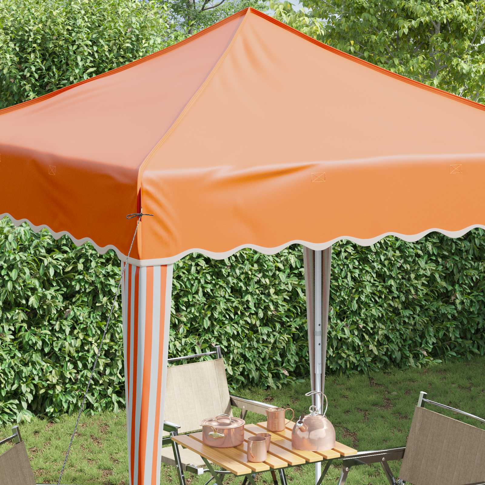 vidaXL Pop-up Party Tent 195 x 195 x 245 cm Orange Oxford Fabric