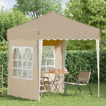 vidaXL Pop-up Party Tent 195 x 195 x 245 cm Cream Oxford Fabric - 12558