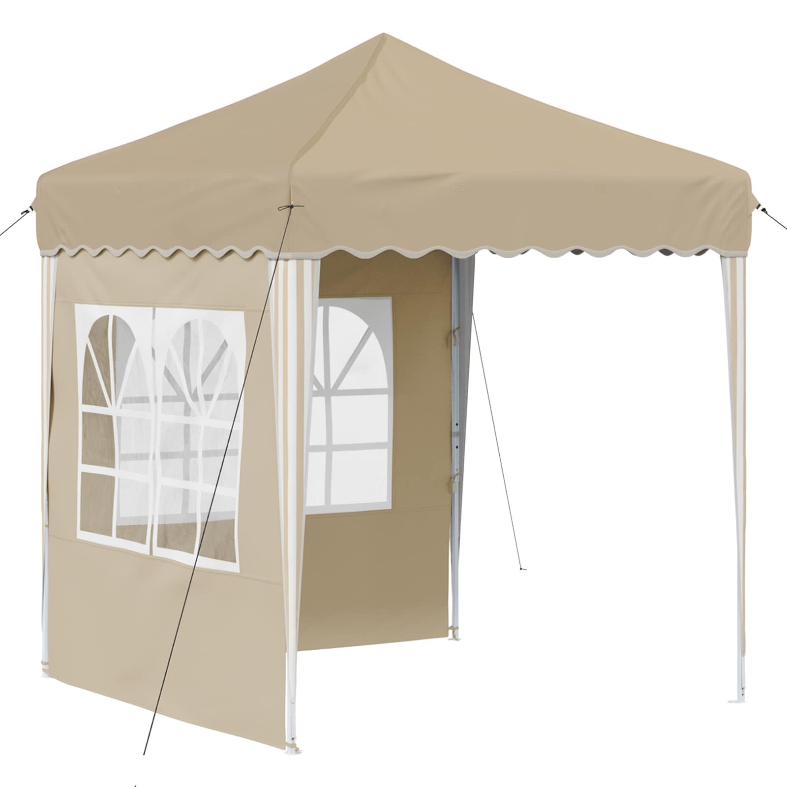 vidaXL Pop-up Party Tent 195 x 195 x 245 cm Cream Oxford Fabric - 12558