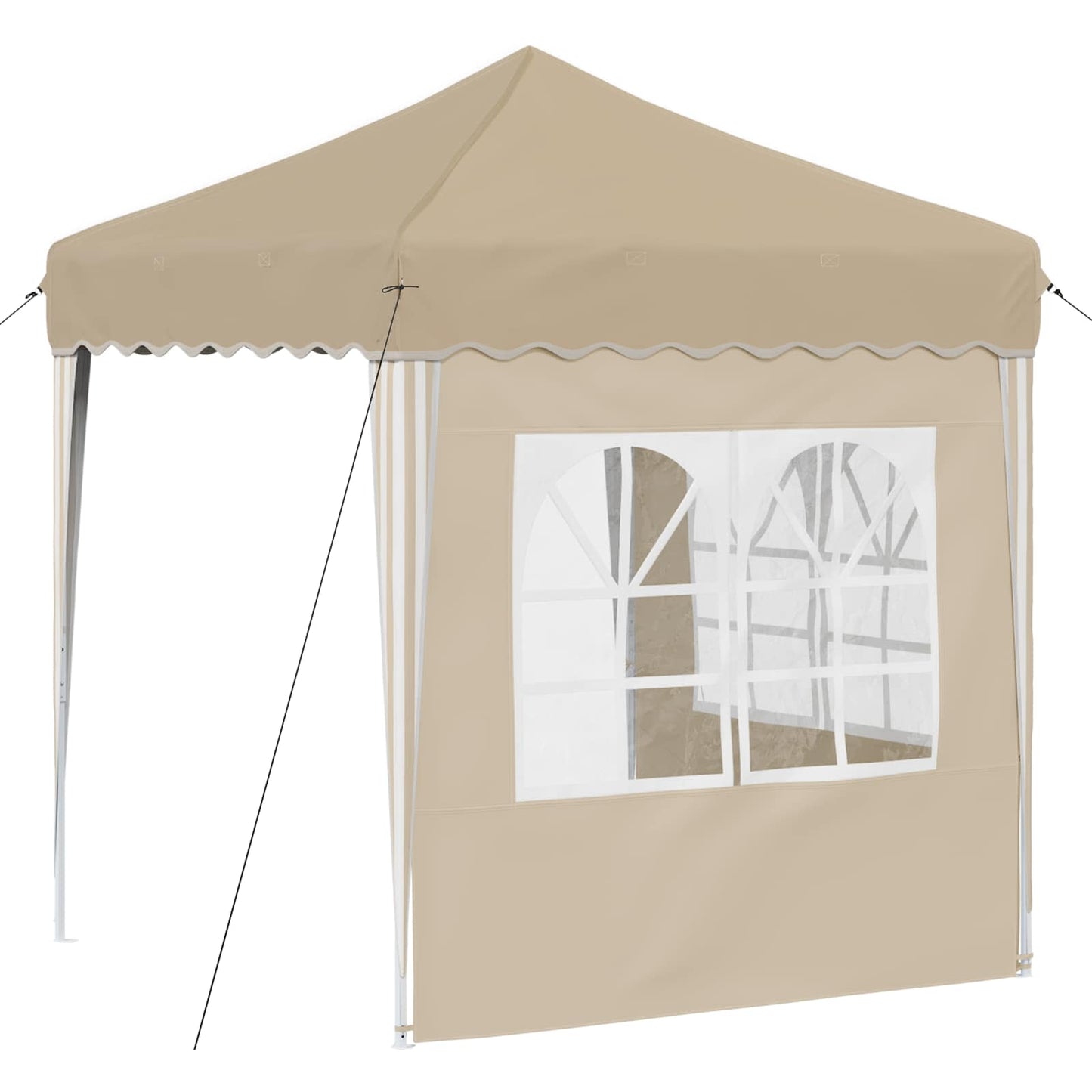 vidaXL Pop-up Party Tent 195 x 195 x 245 cm Cream Oxford Fabric - 12558