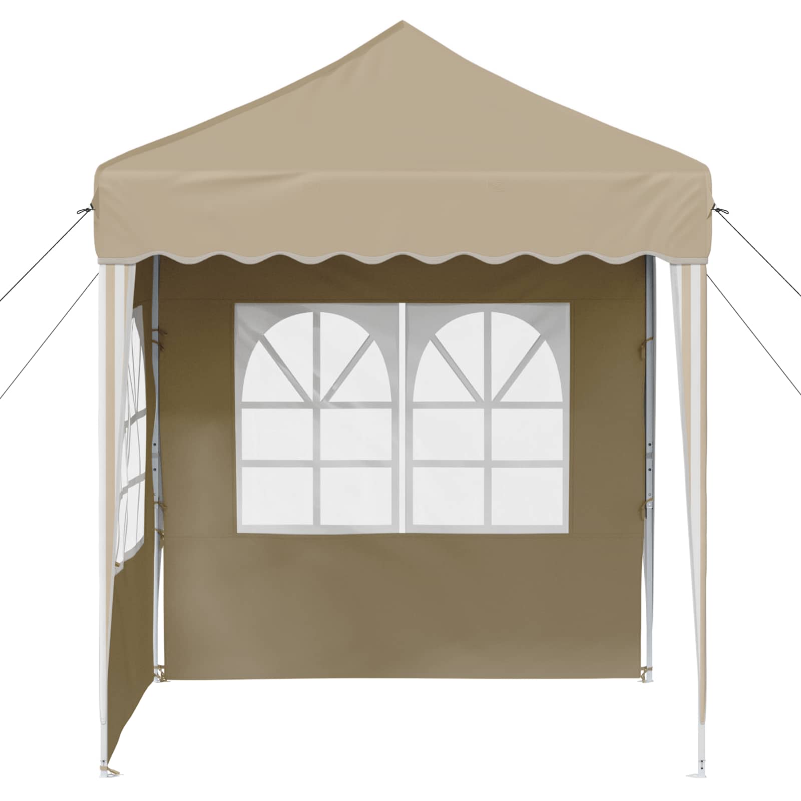 vidaXL Pop-up Party Tent 195 x 195 x 245 cm Cream Oxford Fabric - 12558
