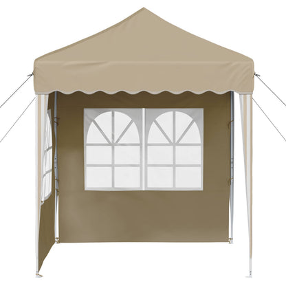 vidaXL Pop-up Party Tent 195 x 195 x 245 cm Cream Oxford Fabric - 12558