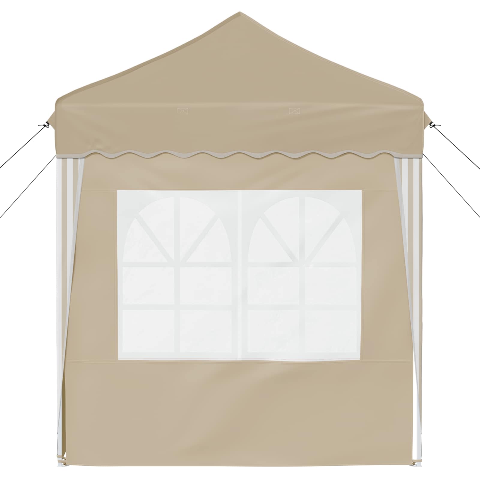 vidaXL Pop-up Party Tent 195 x 195 x 245 cm Cream Oxford Fabric - 12558