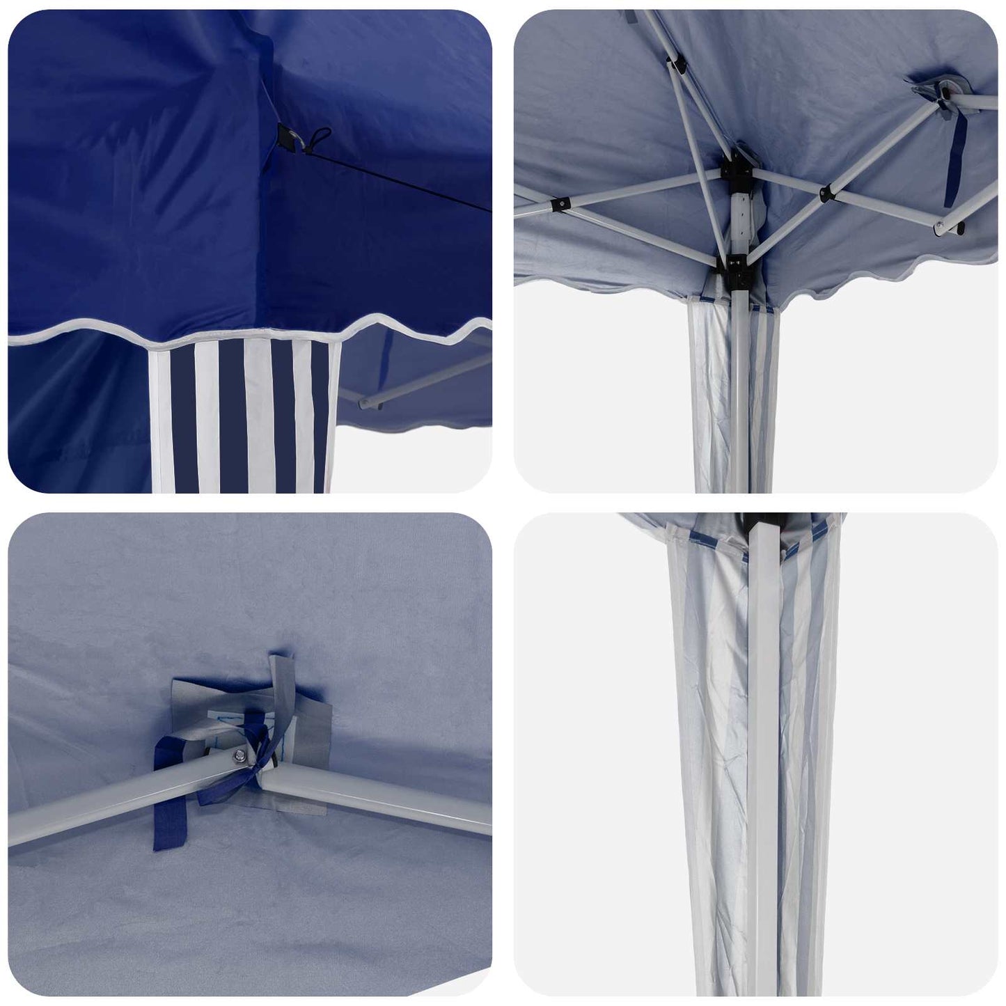 vidaXL Pop-up Party Tent 195 x 195 x 245 cm Blue Oxford Fabric - 12563