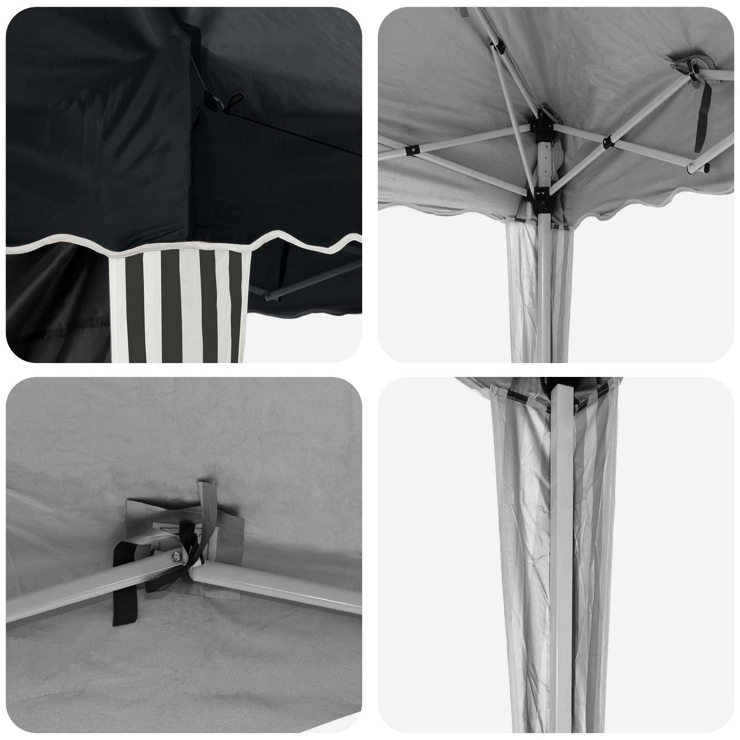 vidaXL Pop-up Party Tent 195 x 195 x 245 cm Anthracite Oxford Fabric - 12570