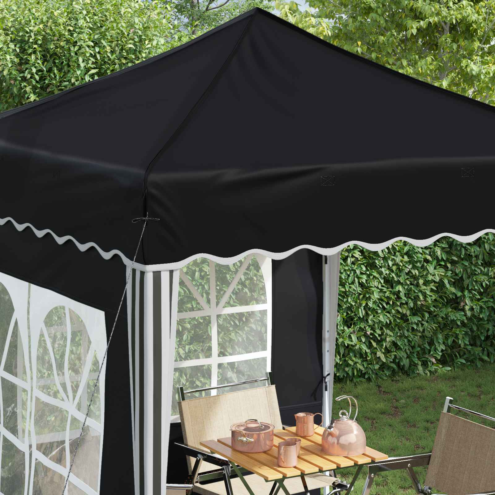 vidaXL Pop-up Party Tent 195 x 195 x 245 cm Anthracite Oxford Fabric - 12570