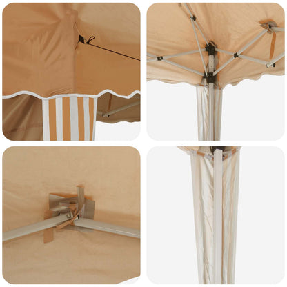 vidaXL Pop-up Party Tent 195 x 195 x 245 cm Beige Oxford Fabric - 12571