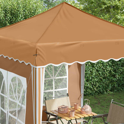 vidaXL Pop-up Party Tent 195 x 195 x 245 cm Beige Oxford Fabric - 12571