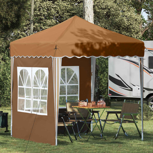 vidaXL Pop-up Party Tent 195 x 195 x 245 cm Beige Oxford Fabric - 12571