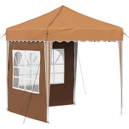 vidaXL Pop-up Party Tent 195 x 195 x 245 cm Beige Oxford Fabric - 12571