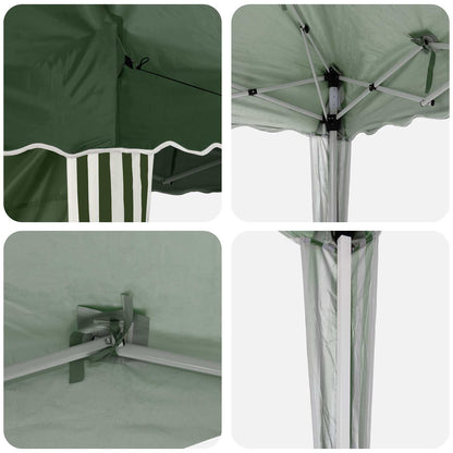 vidaXL Pop-up Party Tent 195 x 195 x 245 cm Green Oxford Fabric - 12584