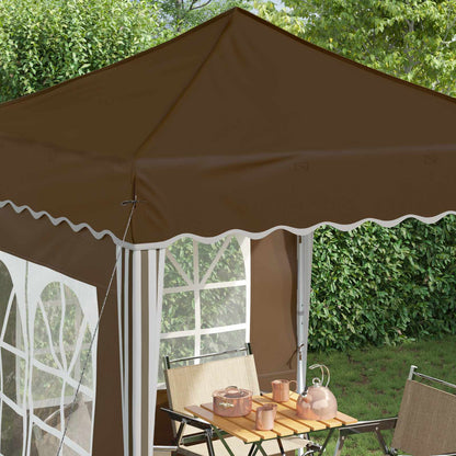 vidaXL Pop-up Party Tent 195 x 195 x 245 cm Taupe Oxford Fabric - 12585