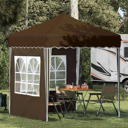 vidaXL Pop-up Party Tent 195 x 195 x 245 cm Taupe Oxford Fabric - 12585