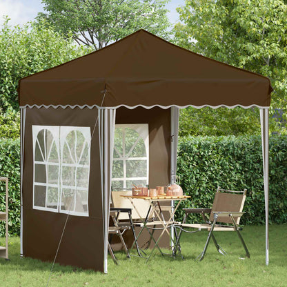 vidaXL Pop-up Party Tent 195 x 195 x 245 cm Taupe Oxford Fabric - 12585