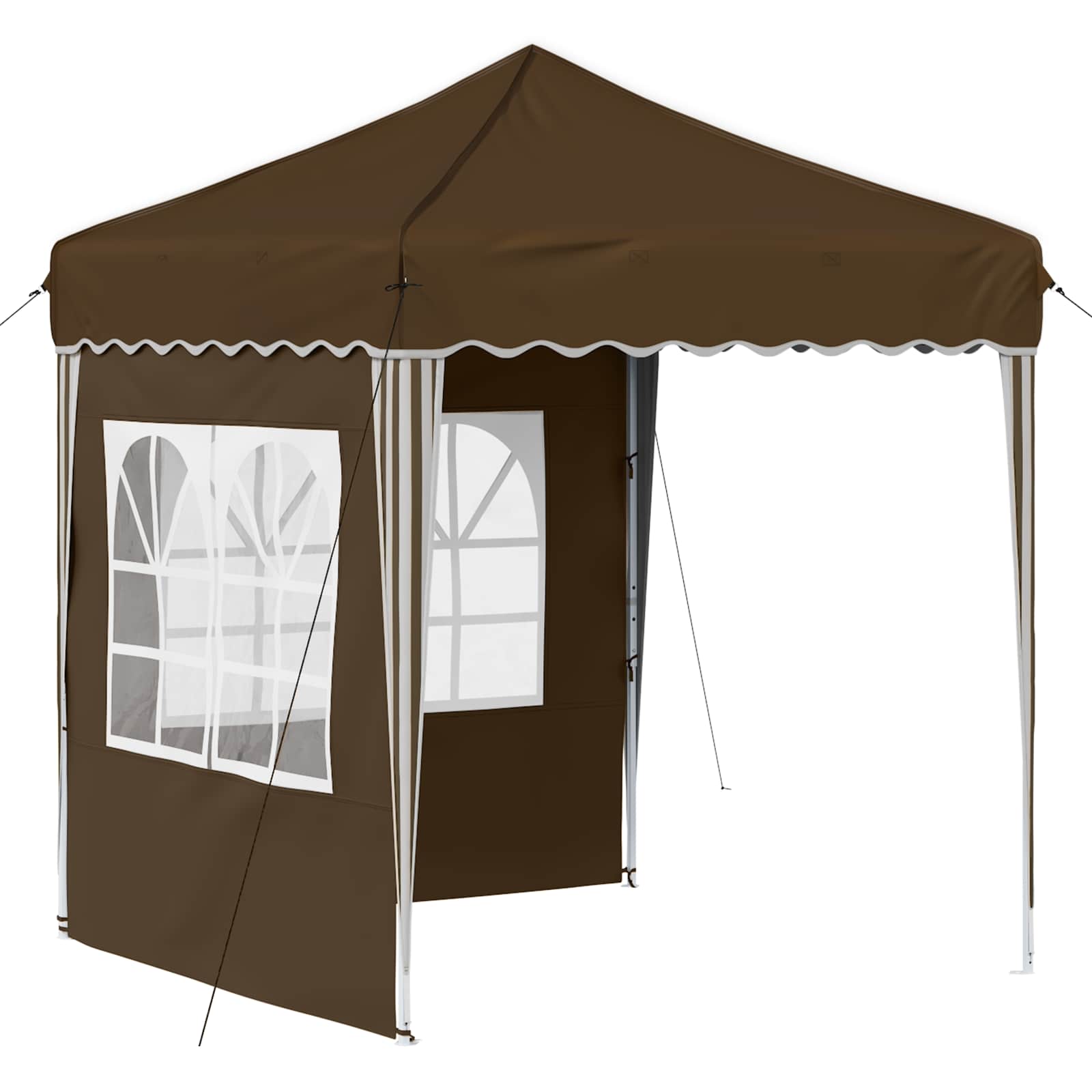 vidaXL Pop-up Party Tent 195 x 195 x 245 cm Taupe Oxford Fabric - 12585