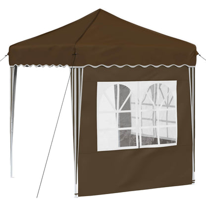 vidaXL Pop-up Party Tent 195 x 195 x 245 cm Taupe Oxford Fabric - 12585