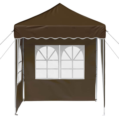 vidaXL Pop-up Party Tent 195 x 195 x 245 cm Taupe Oxford Fabric - 12585