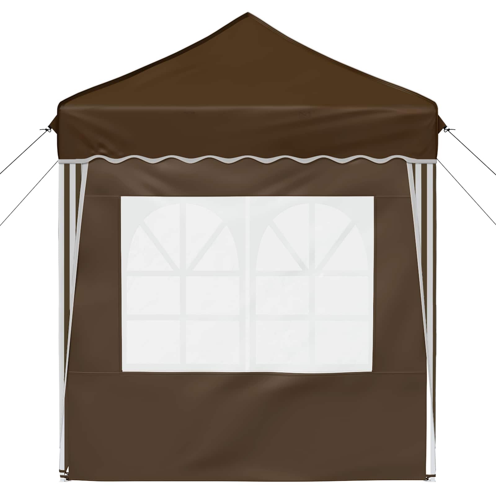 vidaXL Pop-up Party Tent 195 x 195 x 245 cm Taupe Oxford Fabric - 12585