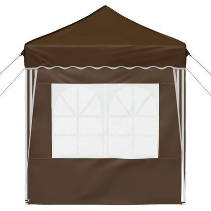 vidaXL Pop-up Party Tent 195 x 195 x 245 cm Taupe Oxford Fabric - 12585