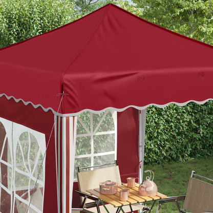 vidaXL Pop-up Party Tent 195 x 195 x 245 cm Burgundy Oxford Fabric - 12594