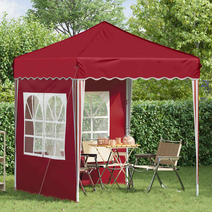 vidaXL Pop-up Party Tent 195 x 195 x 245 cm Burgundy Oxford Fabric - 12594